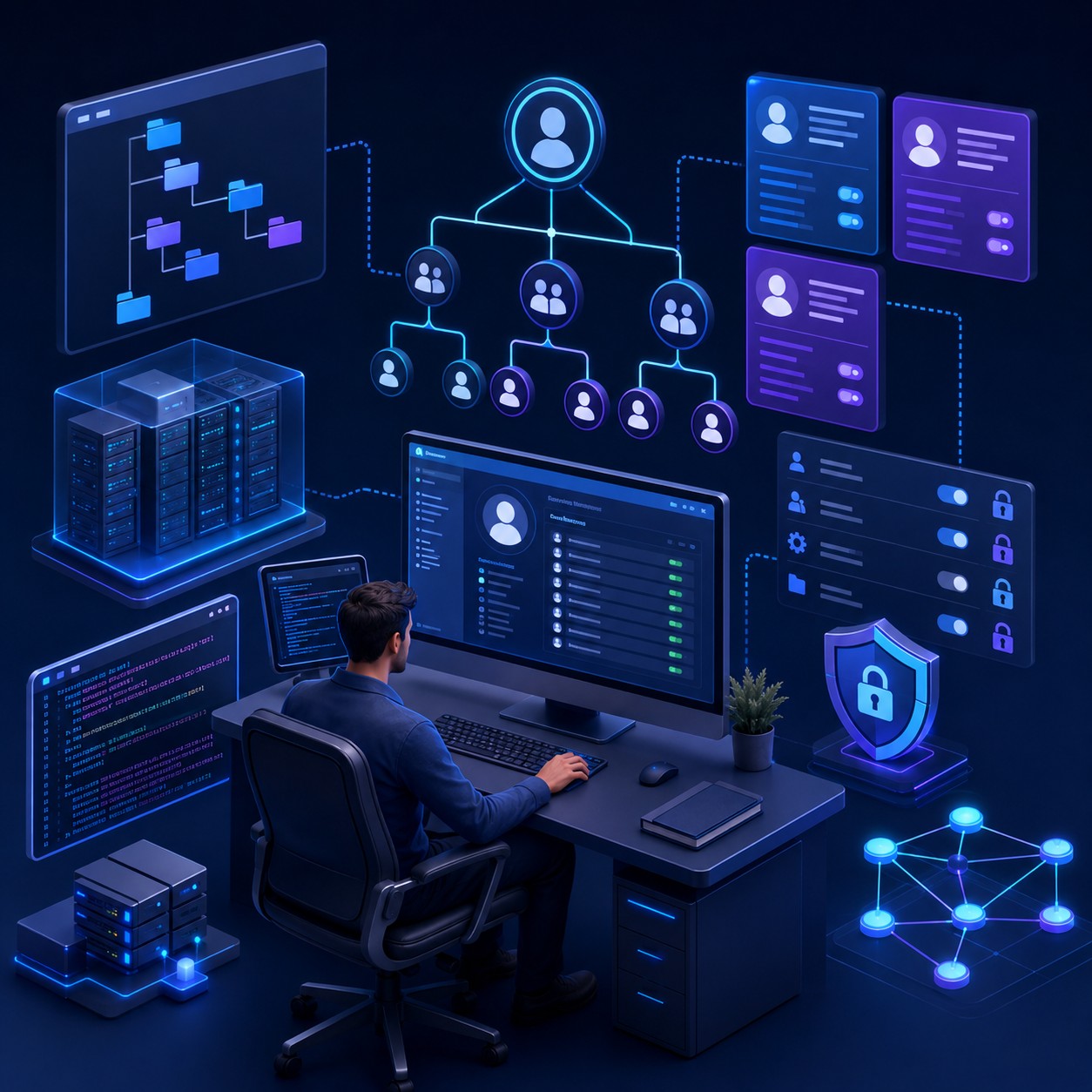 Gestión de usuarios, grupos y perfiles